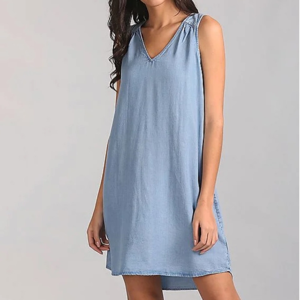Gap tencel v-neck shift dress